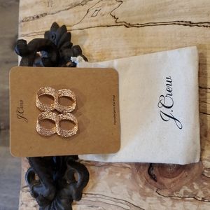 ⭐️BRAND NEW⭐️ J.CREW: Rope Double-Hoop Rose Gold Earrings